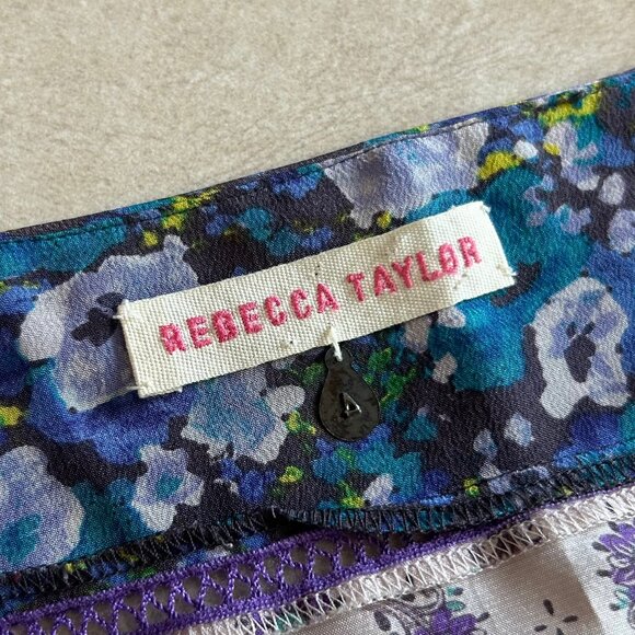 RARE Rebecca Taylor Floral SS 2009 Silk Dress ASO Mitchie Torres (Demi Lovato) - Picture 7 of 12